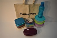 20 PIECES OF TUPPERWARE AND BAG