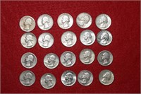 (20) 1939 to 1946 Silver Quarters Mix