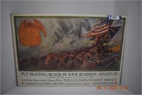 Original WWI 1918 Poster American Red Cross