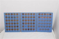 Full Lincoln Penny Album w/ 69 Coins 1941 to