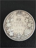 1912 50c SILVER HALF DOLLAR - CANADA