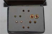 Six Sets of Earrings Gemstones of the World