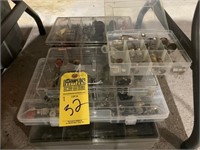 ASSORTED TOOLBOXES WITH PARTS & TRAYS