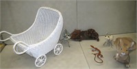 18"x11" Wicker Carriage & More