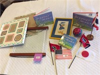 Desk Flags, Books, & Pictures