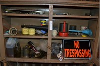 Shelf Lot Garage Items & Chemicals