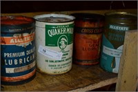 4pcs Vintage Grease and Lube Cans