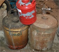 3pcs Vintage Oil & Fuel Cans