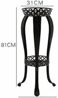 METAL FLOWER POT HOLDER, 2 TIER, BLACK