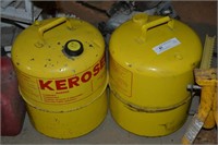 2 Metal 5 Gallon Kerosene Cans