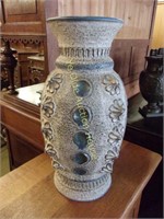 Large Mid Century Glazed Pottery Urn