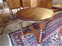 Excellent Tiger Oak Barley Twist Occasional Table