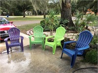 4 Colorful Lawn Chairs