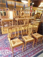 Louis XVI Dining Chairs With Rush Bottom Seats