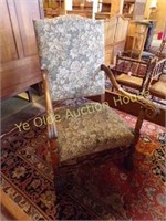 Captivating Fireside Arm Chair with Brocade