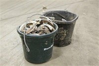 (2) Pails of Horseshoes