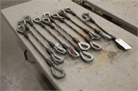 (10) Stainless Steel Cable Slings, Approx 22"