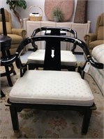 Pair of black lacquer Ming chairs