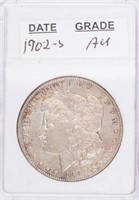 Coin 1902-S Morgan Silver Dollar in AU
