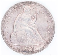 Coin 1871-P Liberty Seated Silver Dollar - Nice!