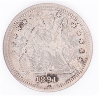 Coin 1891-S United States Seated Liberty Quarter