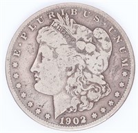 Coin 1902-S Morgan Silver Dollar In VG