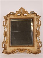 Victorian cast metal framed mirror