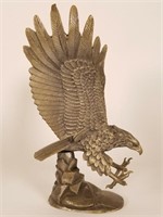 H. Wilson pewter Eagle statue