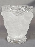 Frosted crystal Putto vase