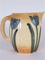 Roseville pottery barrel & tulips pitcher