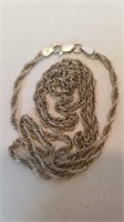 21" Sterling silver rope necklace