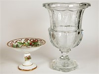 Tiffany & Co. crystal vase & holiday compote