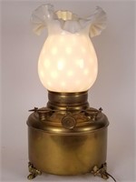 Barler Mfg. brass heater font lamp