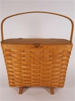 Longaberger footed magazine basket