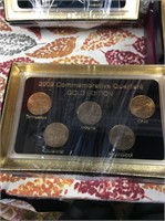 2002  commemorative quarters gold, platinum,
