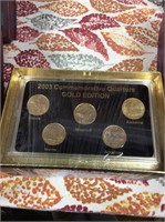2003  commemorative quarters gold, platinum,