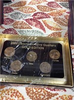 2004  commemorative quarters gold, platinum,
