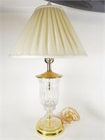 Brass and glass table lamp