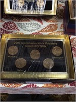 2007  commemorative quarters gold, platinum,
