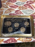 2008  commemorative quarters gold, platinum,