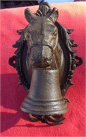 Horse Head Bell Cast Iron 10"