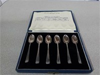 Set of coffee spoons by the Worcester Silver