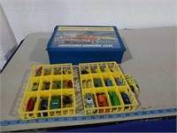 Matchbox collectors carrying case and several