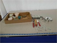 Vintage doll dishes and cookie cutters