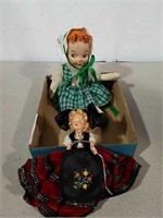 Vintage storybook doll and freckled doll