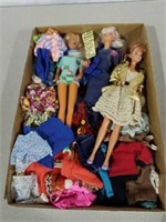 Three Barbie dolls 1980s and 90s with clothing