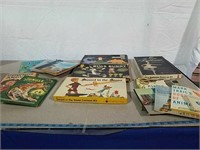 Vintage children's books and Colorforms  kits