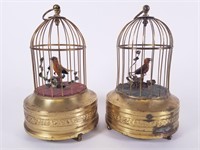 Two K G German musical bird cages