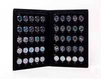 Coin Felt Covered Book Of 50 States Colored Coins