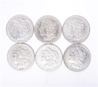 Coin 6 Nice Morgan Silver Dollars